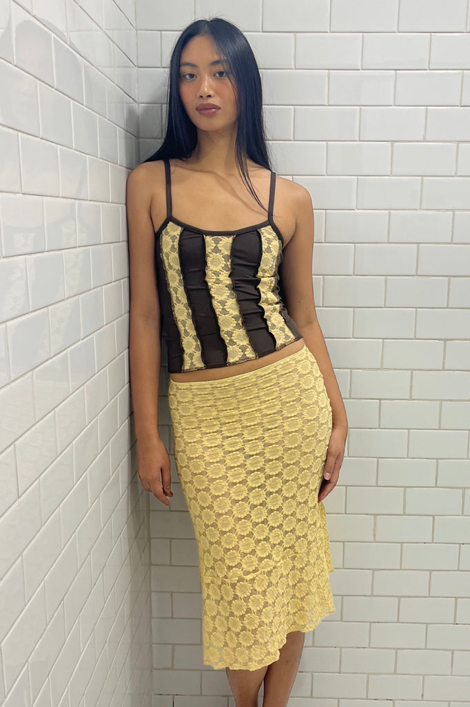 TRACY LACE MIDI SKIRT